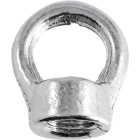 Hook L.2,2xW.1,5xH.2,6cm with side holed.3mm M10x1, in nickel plated brass  (GF4 NI)