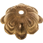 Center cover/bobeche Alt.2,8xD.8,4cm with 1 central hole, in raw brass