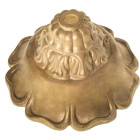Center cover/bobeche H.7xD.12,4cm with 1 central hole, in raw brass