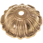 Center cover/bobeche  Alt.2,4xD.10cm with 1 central hole, in raw brass
