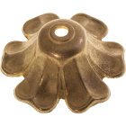 Center cover/bobeche  Alt.3,5xD.9,6cm with 1 central hole, in raw brass