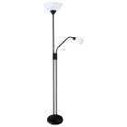 Floor Lamp MILANO with reading arm 1xE27 + 1xE14 H.178xD.30cm black