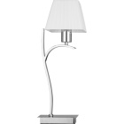 Table Lamp INDIANA 1xE27 L.15xW.20xH.50cm White/Chrome