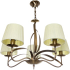 Ceiling Lamp DETROIT 5xE14 H.Reg.xD.60cm Antique Brass/Beije