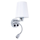 Wall Lamp IDEA 1x3W LED+1x40WE27 240lm 4000K L.14xW.16,5xH.26cm White/Chrome