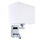 Wall Lamp PARADIGMA 1x3W LED+1x40WE27 240lm 4000K L.23xW.18,5xH.32cm White/Chrome