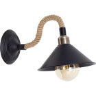 Wall Lamp SOGA 1xE27 L.22xW.35xH.23cm Rope Brown