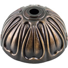 Center cover/bobeche D.8cm with 1 central hole, in oxidized zamak