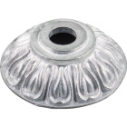 Center cover/bobeche H.1,4xD.5cm with 1 central hole, in raw zamak