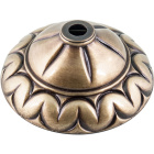Center cover/bobeche D.9cm with 1 central hole, in oxidized zamak