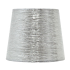 Lampshade NOVA round & conic shiny fabric with fitting E27 H.29,5xD.45cm Silver