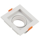Frame for Downlight HECATE square 1xGU10/GU5.3 (MR16)L.10,2xW.10,2xH.3,6cm Polycarbonate (PC) White