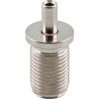 Cord grip M10x1 without stop, in nickel plated brass