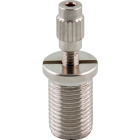 Cord grip M10x1 with stop, in nickel plated brass