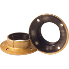Gold shade ring for E14 threaded lampholder, in bakelite