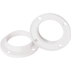White shade ring for E14 threaded lampholder H.9, 5mm D.43mm, in 	thermoplastic resin