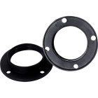 Black shade ring for E14 threaded lampholder H.9, 5mm D.43mm, in 	thermoplastic resin