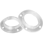 Transparent shade ring for E14 threaded lampholder H.9,5mm D.43mm, in 	thermoplastic resin