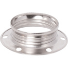 White zinc-plated shade ring for E14 metal lampholder H.11mm D.43mm, in metal