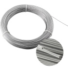 Galvanized steel cable with transparent plastic coating D.1,1mm (7wires) (Roll 100m)