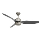 Ceiling fan PONIENTE nickel color D.116cm 3 blades, with light 16W 1600lm 4000K