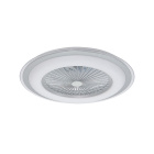 Ceiling fan BISE silver color D.61cm 5 blades, with light 50W 3695lm 3000-6500K