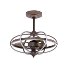 Ceiling fan DC IMBAT brown, 3 blades, 152W LED 3000|4000|6500K, H.55xD.65cm