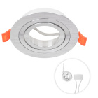 Frame for Downlight INTECA round rotating H.0,3xD.9cm Silver