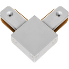 "L" shaped connector for LINE PRO X2 track 2 conductors in white aluminum