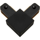 "L" shaped connector for LINE PRO X2 track 2 conductors in black aluminum