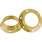 Brass-plated shade ring for E27 metal lampholder H.15, 5mm D.60mm, in metal