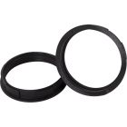 Black shade ring for E27 threaded lampholder H.8, 5mm D.46, 4mm, in thermoplastic resin
