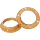 Gold shade ring for E27 threaded lampholder H.12mm D.57mm, in thermoplastic resin