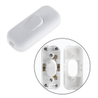 White single pole rocker switch with earth terminal, in thermoplastic resin