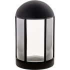Black and transparent tulip PONSUL, made of glass, W.14XL.10,5xH..23,5cm, for outdoor wall lamp