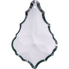 Glass pendluque 6,3cm 1 hole transparent