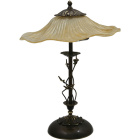 Table Lamp PERUGGIA 2xE14 H.55xD.44cm Glass Antique Brass