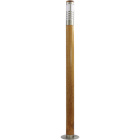 Pillar AREEIRO IP44 1xE27 H.100xD.6cm Wood Stainless Steel/Cherry