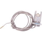 White R7s lampholder, 100cm Teflon wire, in metal