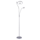 Floor Lamp GENOVA with reading arm 28W+7W LED 3000-6500K H.179xD.25cm silver