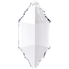 Plaqueta de cristal 6,3x3cm 1 taladro color transparente