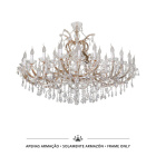 Ceiling lamp M.TERESA 45xE14 gold (frame only without crystal pieces)