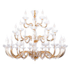 Ceiling lamp M.TERESA 35xE14 gold (frame only without crystal pieces)