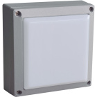 Wall Lamp TENNESSEE IP54 24x0,18W LED 4000K L.14,5xW.6,5xH.14,5cm Aluminum + Polycarbonate Grey