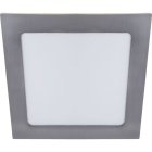 Downlight FRANCO square 1x12W LED 672lm 3000K 120° L.17xW.17xH.0,2cm Satin Nickel