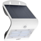 Aplique solar SOLARIS IP65 1x3,2W LED+1xLED 400lm 6000K C.14xL.11xAlt.21cm Branco