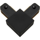 "L" shaped connector for ADONIS track (2 wires) in black aluminum