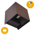 Wall Lamp SOR IP65 2x5W LED CCT 3000/4000/6500K L.10xW.10xH.10cm Rust Color