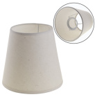 Lampshade CIPRIOTA round & conic fabric PVC8886 with fitting E27 H.14xD.15cm Natural (Raw)