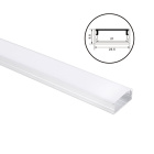 Aluminium profile without tabs for LED strip with opaline diffuser W.23.5xH.9.8mm